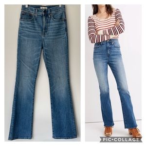 NWOT Madewell Skinny Flare Jeans in Crossett Wash